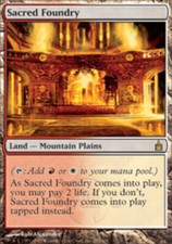 1x Sacred Foundry Light Play, English Ravnica MTG Magic