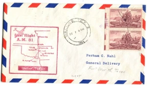 Central Airlines Erstflug Dallas - Fort Worth Texas - RAR - 1954 - Bild 1 von 2