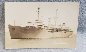 General D.E Aultman US Army Transport Ship RPPC Postcard Henri Strand Real Photo - Picture 1 of 2