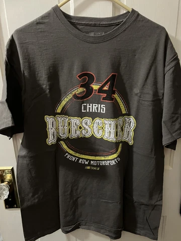 NASCAR 34 Chris Buescher T-shirt XL Sun Wash-Black Cover
