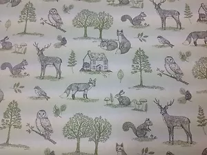 Clarke+Clarke(Studio g) NEW FOREST NATURAL Cotton Fabric.Curtains/Upholstry - Imagen 1 de 3