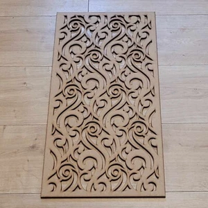 Panel de gabinete de radiador de pantalla decorativa con remolinos de jardín 2 pies x 4 pies 3 mm 6 mm 0158 - Imagen 1 de 18