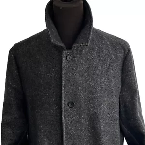 Bonobos Hombre Sobretodo Mezcla de Lana Italiana Ajustado Gris Tweed $490 XXL - Imagen 1 de 18