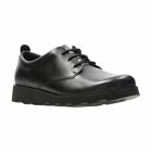 NEW CLARKS CROWN LONDON BOYS BACLK LEATHER SCHOOL SHOES VARIOUS SIZE