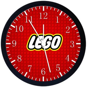 Lego Black Frame Wall Clock Nice For Decor or Gifts Z63 - Picture 1 of 1