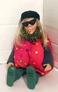 Bambola bambina toppa zucca con gambe e braccia pieghevoli Kindle ornamento Halloween - Foto 1 di 5