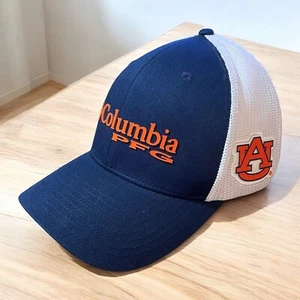 Columbia PFG Auburn University eng anliegende Mütze Kappe Größe L/XL Netz orange & blau NCAA - Bild 1 von 11