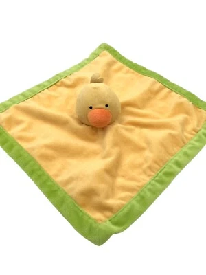 Lovey Tiddliwinks Plush Ducky Duck Security Blanket Handheld Yellow Green Clean - Image 1 of 4