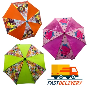 Children Umbrella WINDPROOF Walking Stick kids Brolly Rain Collage School Travel - Picture 1 of 14