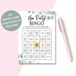 Junggesellinnenabschied Spiele, Junggesellinnenabschied Bingo, schmutzige Partyspiele, lustige Bridal Shower Spiele - Bild 1 von 26