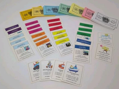 Peças de reposição para jogos de tabuleiro Bob Esponja Monopoly dinheiro e propriedades  - Imagem 1 de 4