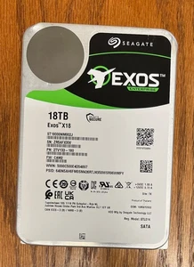 Seagate Exos X18 ST18000NM002J 18TB 3.5" 7200RPM 6Gb/s SATA HDD 2TV133-180 - Picture 1 of 3