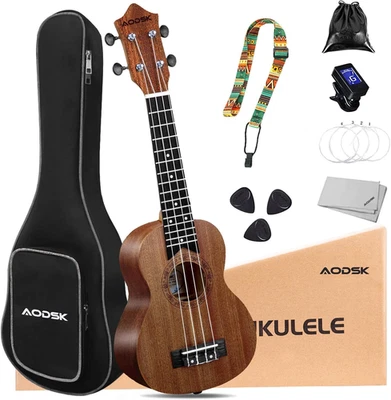 Ukelele tenor para principiante kit de ukelele de 26 pulgadas con bolsa de concierto sintonizador de nailon Str Foto 1 de 4