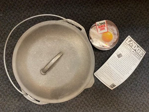 Vintage NEU Lodge Gusseisen Dutch Oven Gusseisen Topf mit Deckel 8DO 10 1/4 - Bild 1 von 5