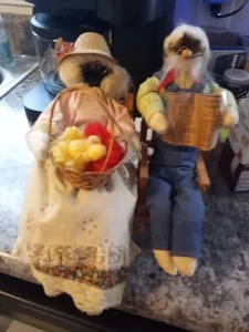 Vintage Old Couple Dolls in Rocking Chairs-Hand Made - Bild 1 von 7