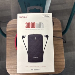 iWALK Portable Travel Power Bank Battery 3000mAh For iPhones & Type C Devices - Picture 1 of 2