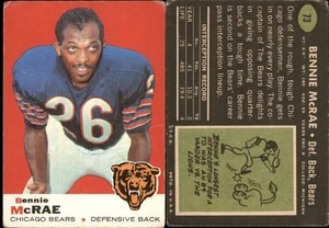 Bennie McRae 1969 Topps #73 Card FREE SHIP Chicago Bears *AutographDen* - Photo 1/1