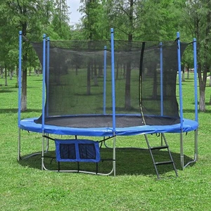 Round Trampoline Enclosure Net Replacement Fence Fits 15FT 8 Pole Frame - Picture 1 of 11