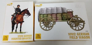 Hat WWII German Mounted Infantry  No 8120 + WW2 German Field Wagon No 8261 Model - Picture 1 of 24