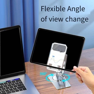 Support Tablette Pliable en M??tal Support Robuste pour T??l??phones et Tablette - Photo 1 sur 24