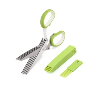 Kräuterschere, Mehrzweck Schneideschere mit 5 Klingen Küche Salatschere... - Bild 1 von 6