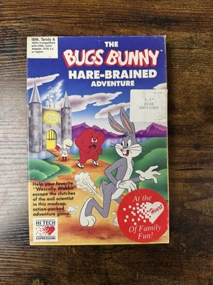 The Bugs Bunny Hare-Brained Adventure IBM PC Tandy Game 5.25 Disk 1990 NO Manual - Image 1 of 3