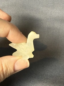 Miniatura Vintage Ónix Tallado Pájaro Baratija Estante Figura Visón - Imagen 1 de 4