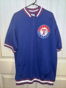 TEXAS RANGERS XL TRUE FAN MLB Gear Blue PULLOVER 1/4 Zip Thick Material - Bild 1 von 5