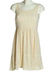 REVIEW Spitzenkleid Damen Kleid Gr. DE 36 creme Elegant - Bild 1 von 7