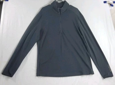 Пуловер Nobull 1/4 на молнии мужской размер XL черный мериносовая шерстяная смесь эластичный функциональный - Изображение 1 из 4