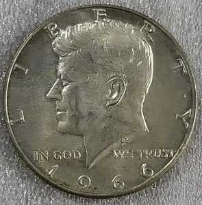 Kennedy Half Dollar 1966 *D308 - Bild 1 von 3