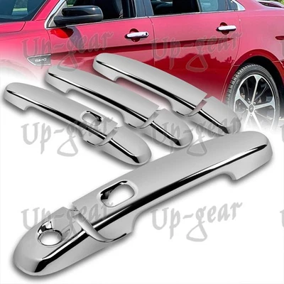 Cubierta de manija de puerta cromada con espejo retrovisor Ford Taurus 2010-2019 con 2 cerraduras inteligentes Foto 1 de 4