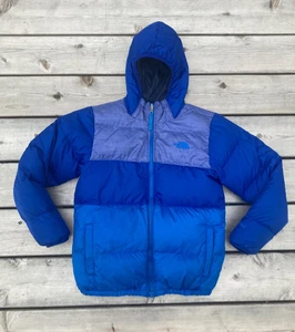 The North Face reversable 550 fill down coat *flaw* boys youth size 14/16 - Picture 1 of 8