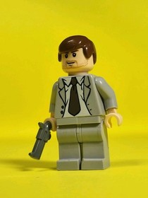 LEGO INDIANA JONES MINIFIG Indy in Gray Suit iaj039 Venice Canal Chase 7197