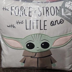 NEW Grogu Pillow Star Wars Mandalorian Child Disney The Force Is Strong, Sealed - Picture 1 of 8