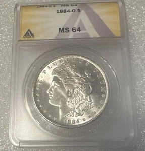 1884 O MORGAN SILBER DOLLAR BU MS 64 - Bild 1 von 3