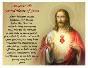 Imán de oración del Sagrado Corazón de Jesús - Imagen 1 de 1