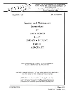 REPRINT F4U AUFBAU- UND WARTUNGSANLEITUNG F4U-5 CORSAIR CARRIER WWII 1951 890p - Bild 1 von 12
