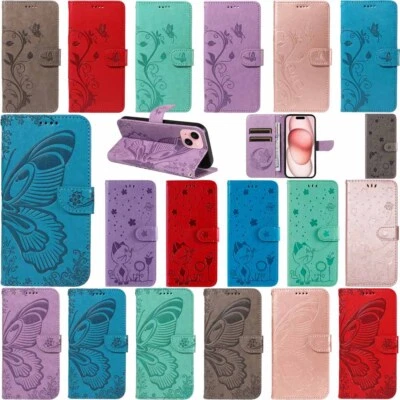 For iPhone 15 Pro Max 14 13 12 11 Pro Flip Wallet Card Holder Leather Case Cover - Image 1 of 4