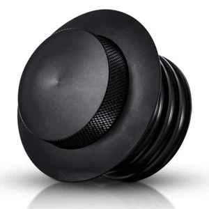 Black Pop Up Vented Flush Mount Fuel Tank Gas Cap Fit For Harley Screw In Type - Picture 1 of 8