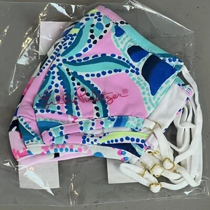 Lilly Pulitzer Resort Prints Kids Face Mask Set Of 3 New Adjustable - Picture 1 of 5