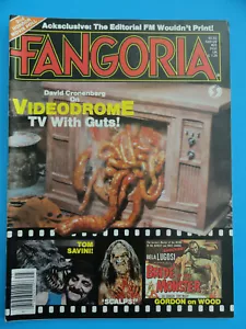 FANGORIA MAGAZINE #25 FEB 1983 DAVID CRONENBERG VIDEODROME, TOM SAVINI SCALPS - Picture 1 of 12