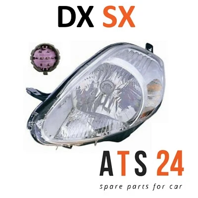 DEPO FARI PROIETTORI FANALI ANT Sx E DX H4 7 PIN FIAT GRANDE PUNTO 2009> 012 C/MOT