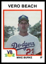 1987 ProCards Mike Burke Vero Beach Dodgers #1754
