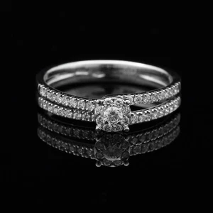 ANELLO DD GIOIELLI IN ORO BIANCO 18 KT CON BRILLANTI 0.33 CT - Foto 1 di 6
