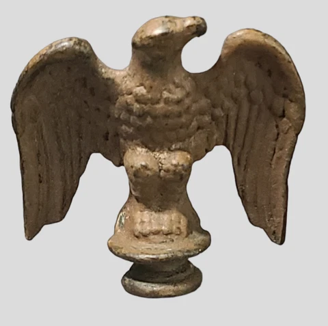 Vintage Antiqued Brass Graceful American Eagle Flagpole Topper Finial 3'' High Cover