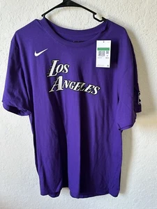 Nike Men’s XL Los Angeles Lakers LA City Edition Purple T-Shirt New NWT - Picture 1 of 5