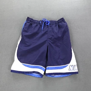 Nike Board Shorts Brief Lined Men's Y2K Blue Swim Trunks Size L (32-34) - Picture 1 of 24