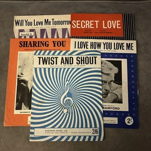 Original rock pop 1960's sheet music Beatles/ Jimmy Crawford/Bobby Vee job lotx5 - Picture 1 of 7