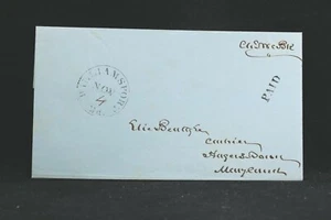 Maryland: Williamsport 1853 Stampless Cover, Charge Box - Picture 1 of 3